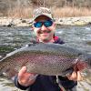 On January 20th, 2015, Steve broke the local trout record by landing this beauty using his fly rod. This record breaker weighed in at 8 lbs 2oz, with a length of 25". The previous record was also held by Steve. You can read about and see both record breakers on the home page.